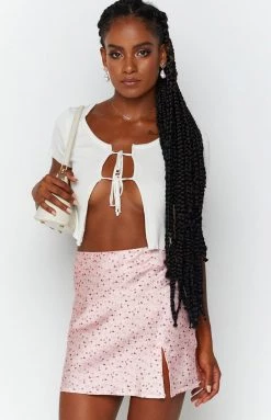 Beginning Boutique Laura Skirt Pink Floral Bottoms