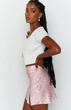 Beginning Boutique Laura Skirt Pink Floral Bottoms