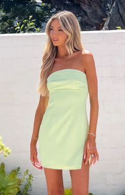 BB Exclusive Dresses Lauren Green Strapless Mini Dress