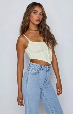Beginning Boutique Lawley Corset Top White Tops
