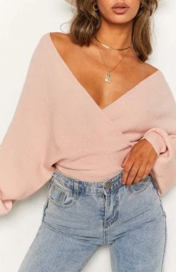 BB Exclusive Leigh Knit Sweater Soft Pink Outerwear