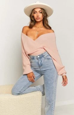 BB Exclusive Leigh Knit Sweater Soft Pink Outerwear