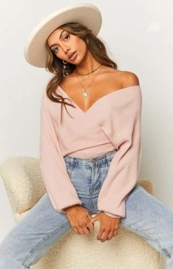 BB Exclusive Leigh Knit Sweater Soft Pink Outerwear