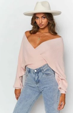 BB Exclusive Leigh Knit Sweater Soft Pink Outerwear