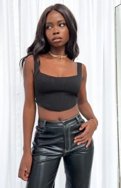 BB Exclusive Liana Black Corset Top
