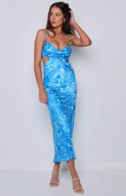 Beginning Boutique Dresses Liberty Blue Maxi Dress