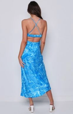 Beginning Boutique Dresses Liberty Blue Maxi Dress