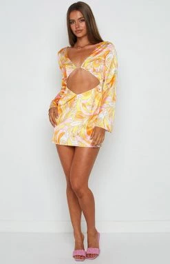 Emma Rose X Beginning Boutique Libra Yellow Print Dress