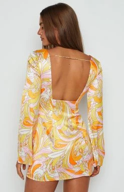 Emma Rose X Beginning Boutique Libra Yellow Print Dress