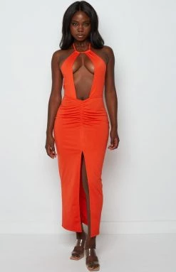 BB Exclusive Lifelong Red Midi Dress Dresses