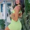 BB Exclusive Dresses California Cut Out Mini Dress Lime