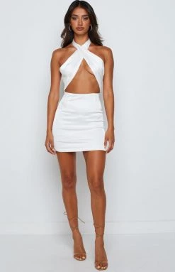 BB Exclusive Dresses Linda White Mini Dress
