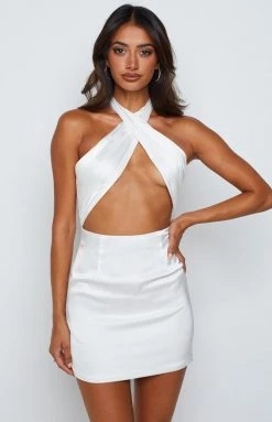 BB Exclusive Dresses Linda White Mini Dress