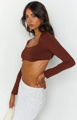 Beginning Boutique Linie Brown Long Sleeve Top 9 Beginning Boutique Linie Brown Long Sleeve Top