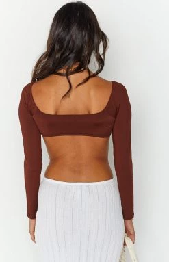 Beginning Boutique Linie Brown Long Sleeve Top 10 Beginning Boutique Linie Brown Long Sleeve Top
