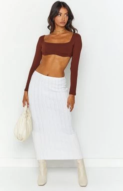 Beginning Boutique Linie Brown Long Sleeve Top 11 Beginning Boutique Linie Brown Long Sleeve Top