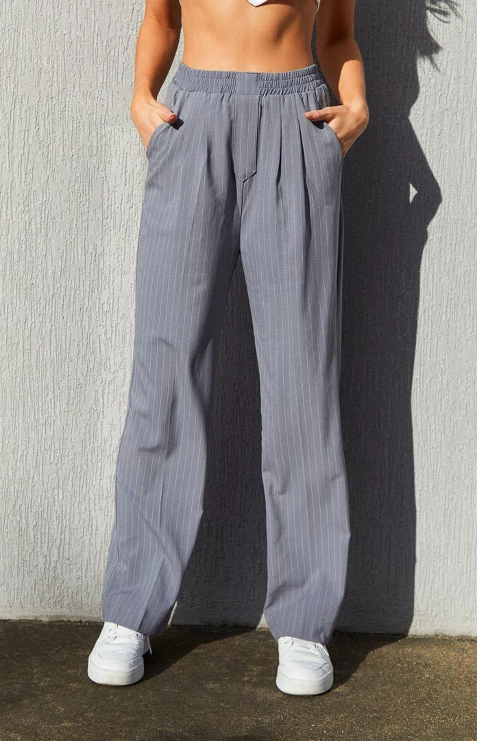 Lioness Agyness Slate Pinstripe Pant New 1 Lioness Agyness Slate Pinstripe Pant New