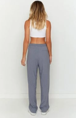 Lioness Agyness Slate Pinstripe Pant New 12 Lioness Agyness Slate Pinstripe Pant New