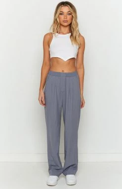 Lioness Agyness Slate Pinstripe Pant New 13 Lioness Agyness Slate Pinstripe Pant New