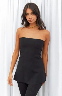 Lioness Anderson Black Strapless Top