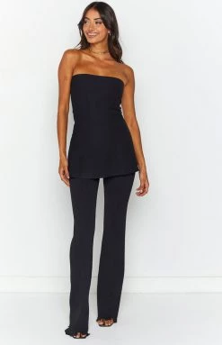 Lioness Anderson Black Strapless Top