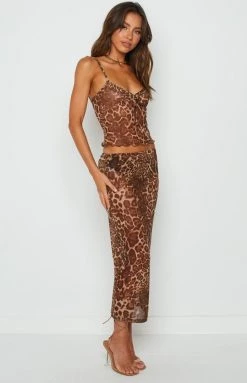 Bottoms Lioness Anything For Love Midi Skirt Leopard 13 Bottoms Lioness Anything For Love Midi Skirt Leopard