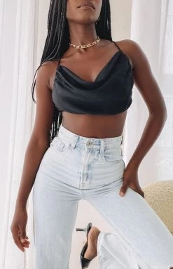 Lioness Born To Be Wild Crop Top Black Tops