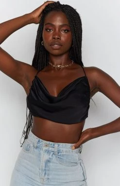 Lioness Born To Be Wild Crop Top Black Tops