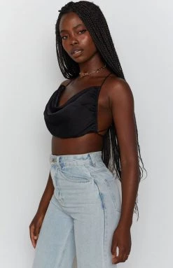 Lioness Born To Be Wild Crop Top Black Tops