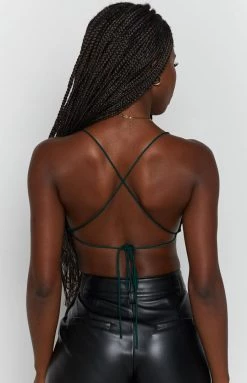 Lioness Born To Be Wild Crop Top Forest Green