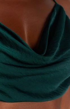 Lioness Born To Be Wild Crop Top Forest Green