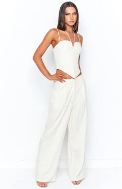 Lioness Del Gato Off White Corset Top