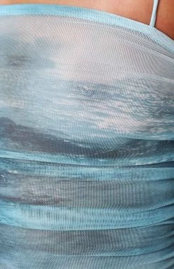 Dresses Lioness La Mer Mesh Mini Dress Blue Moonlight