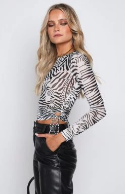 Lioness La Mer Mesh Top Zebra 12 Lioness La Mer Mesh Top Zebra
