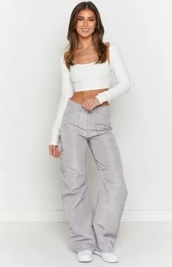 Lioness Miami Vice Grey Swish Pants New