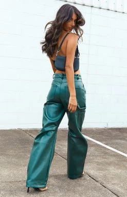 Lioness Miami Vice Moss PU Pants New 17 Lioness Miami Vice Moss PU Pants New