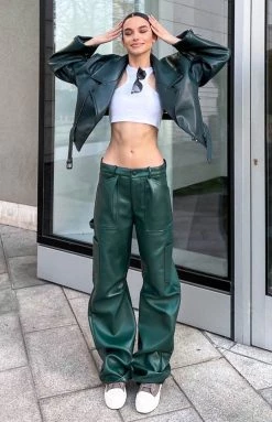 Lioness Miami Vice Moss PU Pants New 19 Lioness Miami Vice Moss PU Pants New