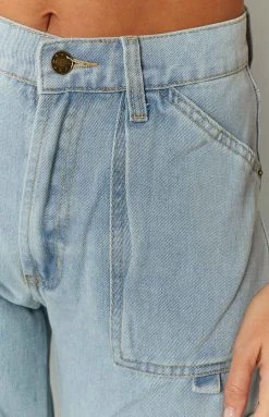 Lioness Miami Vice Denim Blue Pants Bottoms