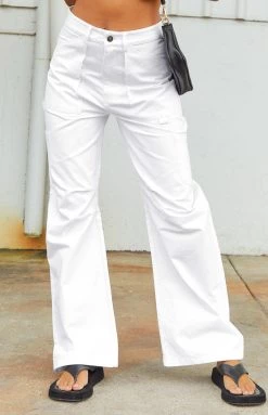 Lioness Miami Vice White Pant Bottoms