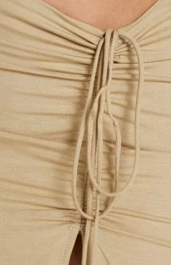 Lioness Pyramids Midi Skirt Wheat