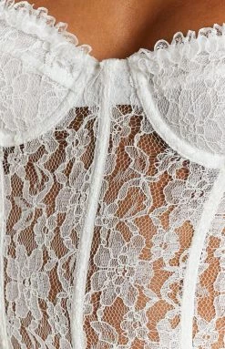 Lioness The Plaza Bustier White Tops