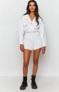 BB Exclusive Lizzo Denim Jumpsuit Cream