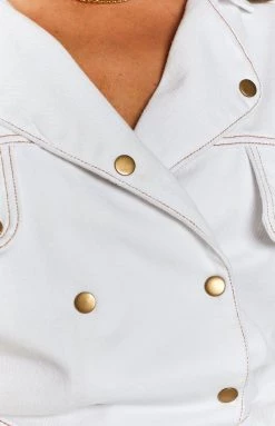 BB Exclusive Lizzo Denim Jumpsuit Cream