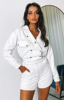 BB Exclusive Lizzo Denim Jumpsuit Cream
