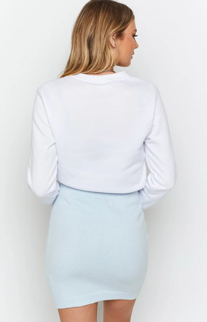 Beginning Boutique Bottoms Lola Knit Mini Skirt Blue 7 Beginning Boutique Bottoms Lola Knit Mini Skirt Blue