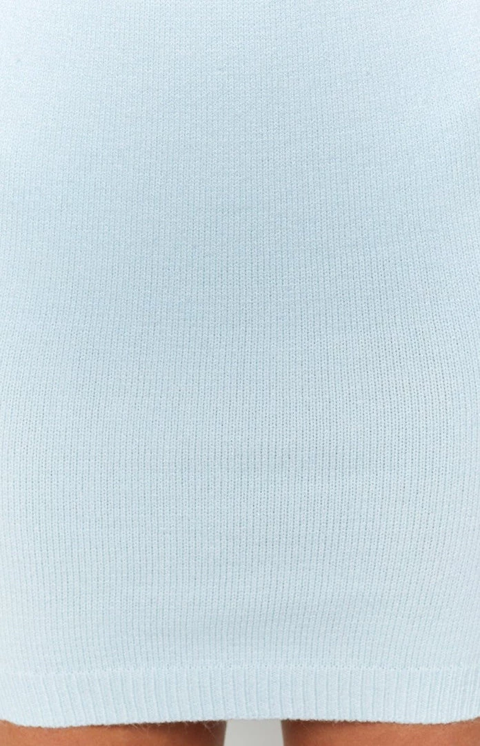 Beginning Boutique Bottoms Lola Knit Mini Skirt Blue 8 Beginning Boutique Bottoms Lola Knit Mini Skirt Blue