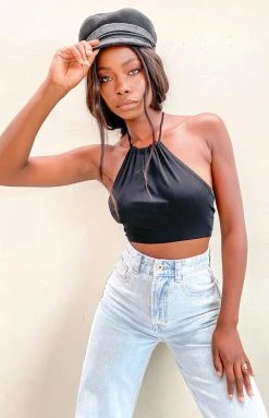 BB Exclusive Long Island Crop Top Black Tops