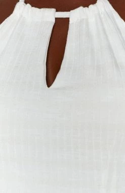 BB Exclusive Long Island Crop Top White