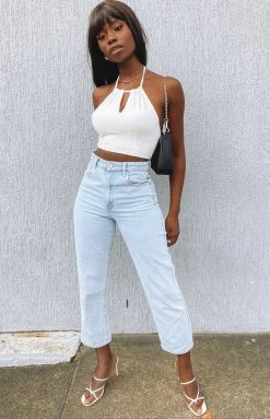 BB Exclusive Long Island Crop Top White