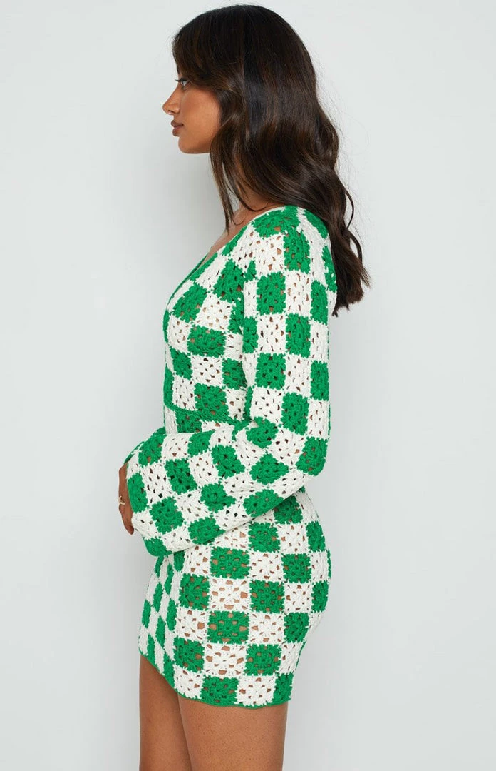 BB Exclusive Faye Green Check Mini Dress Dresses 11 BB Exclusive Faye Green Check Mini Dress Dresses